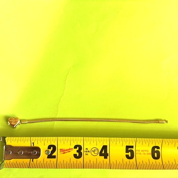 Pandora 14K GOLD Sparkling Infinity Heart Clasp Snake Chain Bracelet - Picture 9 of 10